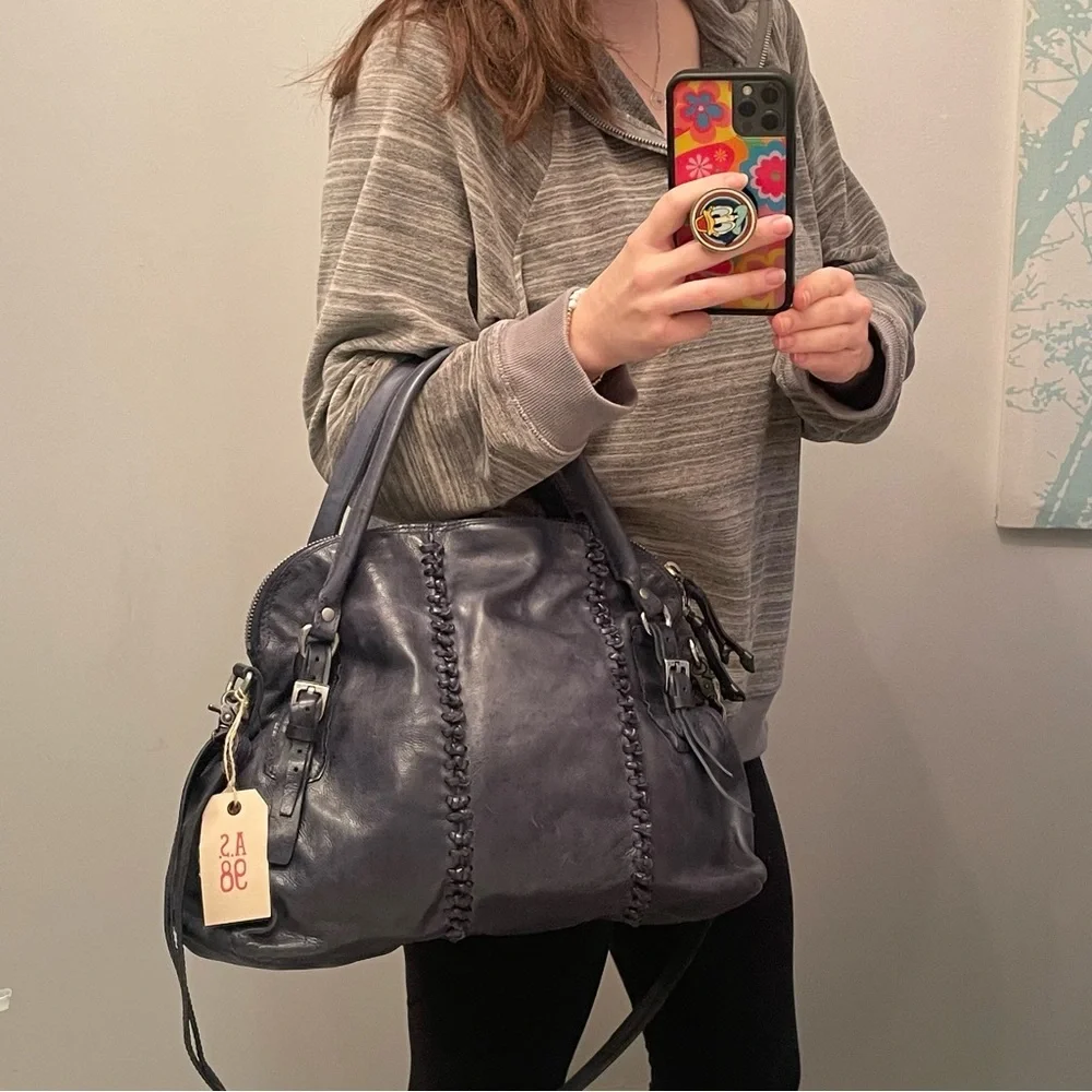 NWT A.S.98 Leather Shoulder Crossbody Bag - Picture 1 of 11
